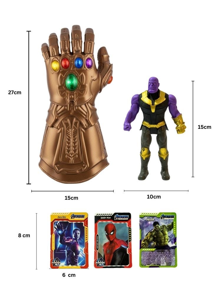 AVENGERS Thanos Action Figure with Infinity Gauntlet, Purple Marvel Super Villain Collectible Toy - Image 3
